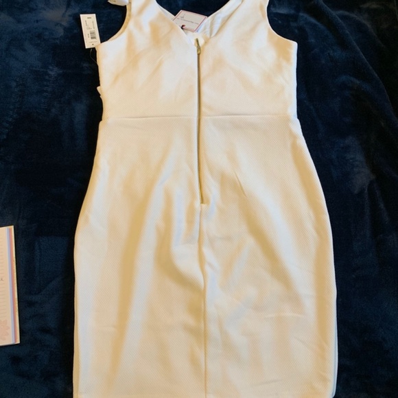 White Ruched Dress - Picture 2 of 3